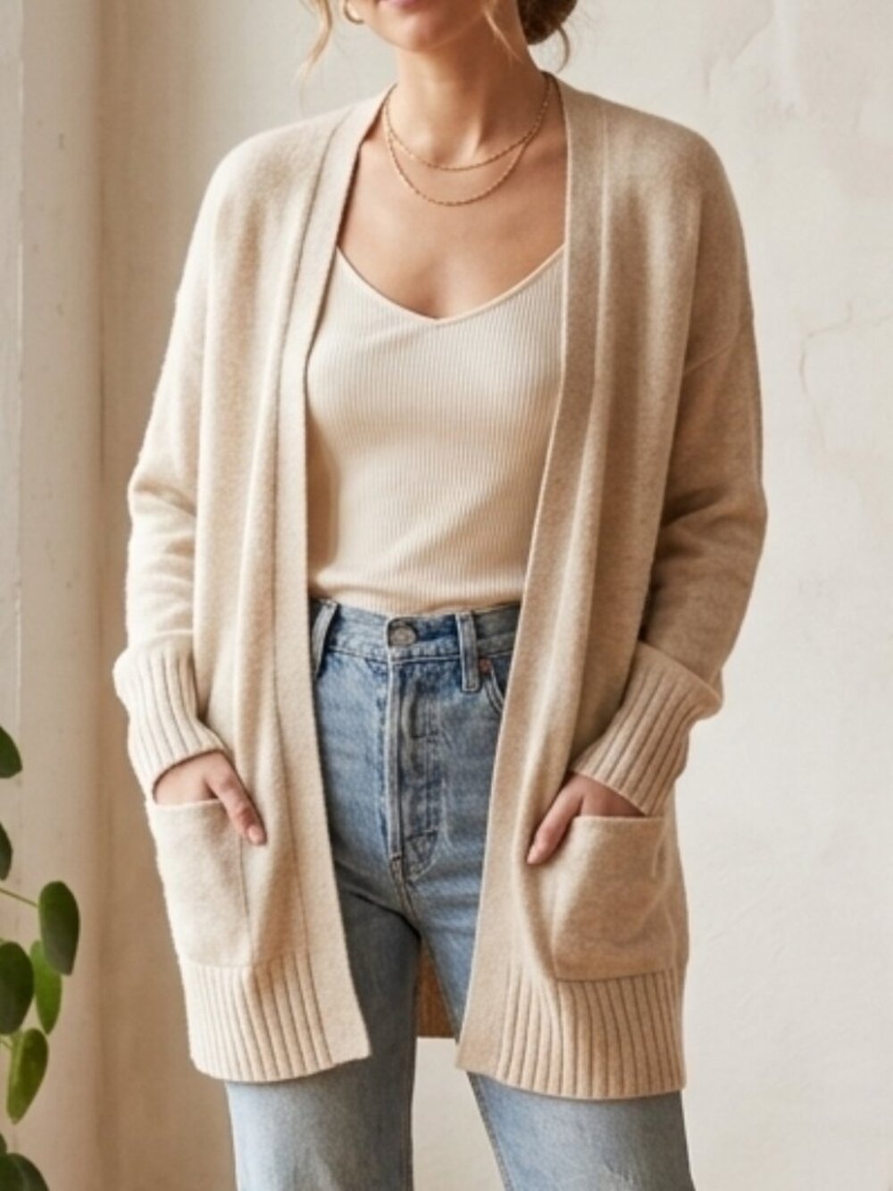 Aritzia Talula Lenox Cashmere Angora Open Front Cardigan Knit Sweater Size XXS